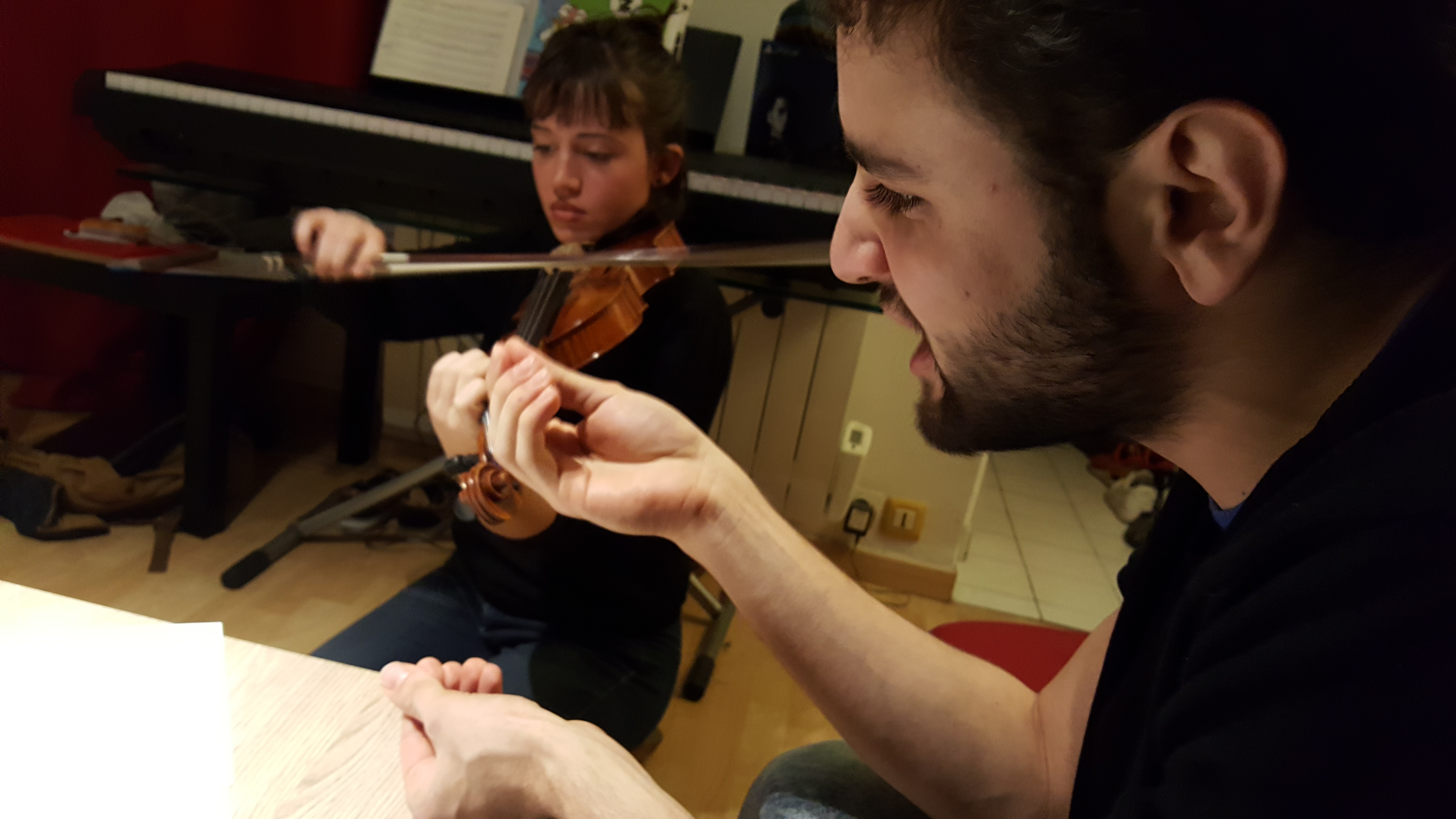 Répétition d'un texte en musique